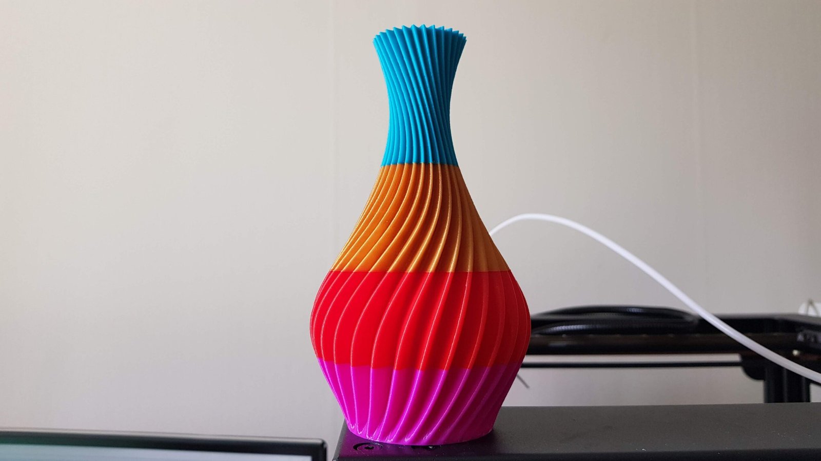 Spiral Bottle Vase 3D Printed