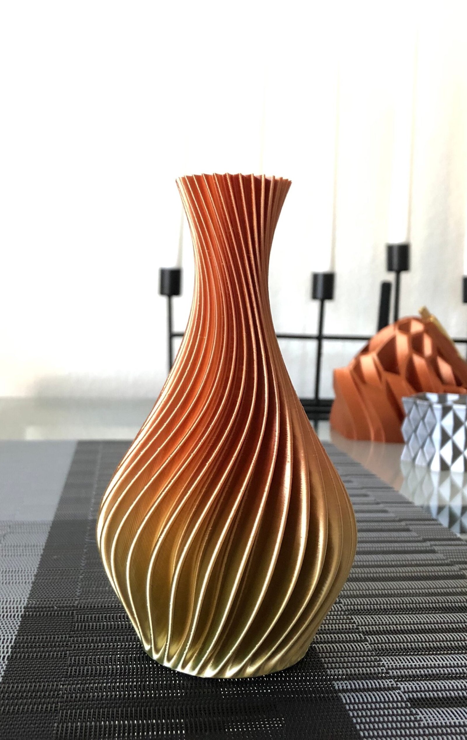 Spiral Bottle Vase 3D Printed