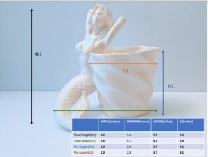 Mermaid Flower Pot 3d Printed