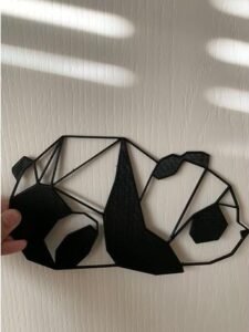 Panda Wall Sculpture 2D