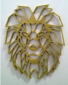 Lion Wall Sculpture 2D