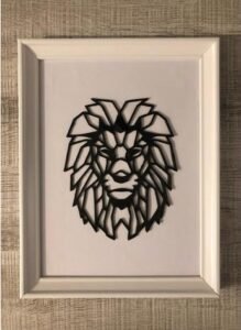 Lion Wall Sculpture 2D
