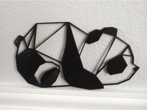 Panda Wall Sculpture 2D