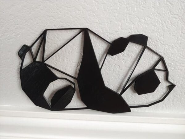 Panda Wall Sculpture 2D