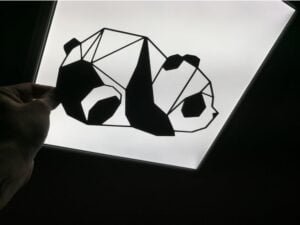 Panda Wall Sculpture 2D