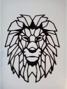 Lion Wall Sculpture 2D