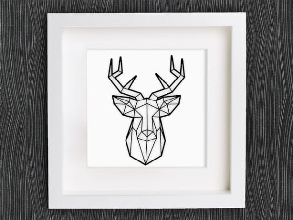 2D Origami Deer Head