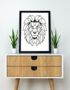 Lion Wall Sculpture 2D