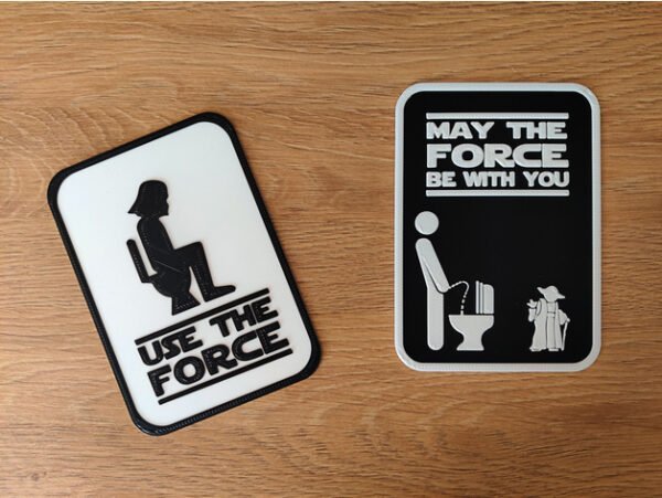 Star Wars May The Force Be With You - Master Yoda Toilet Sign Board