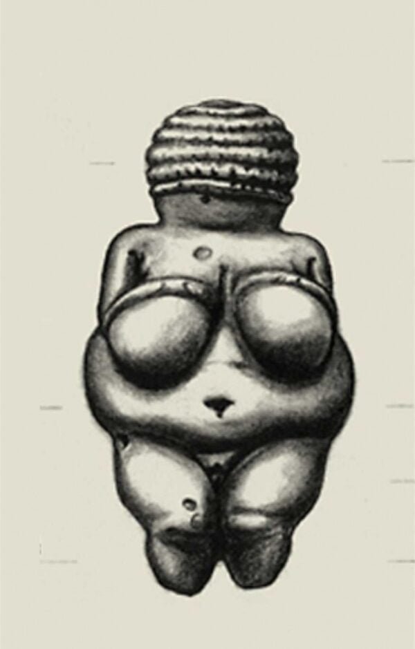 Venus Of Willendorf Pendant - Female Goddess Keychain