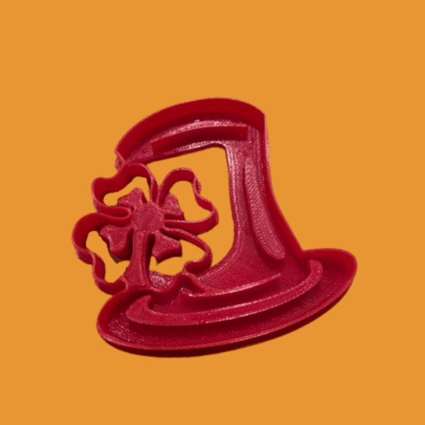 New Year Cookie Cutter - Hat With Cloverleaf 3d printed