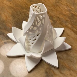 Nested Lotus Blossom Tealight Candle Holder