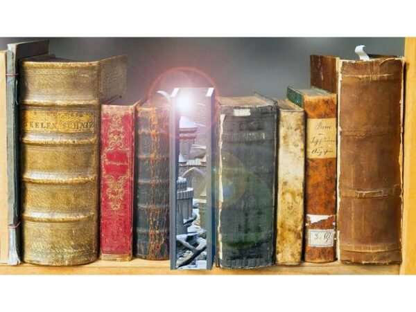 Magic Book With Medieval Castle Bookshelf Insert