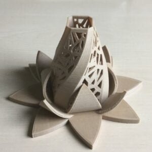 Nested Lotus Blossom Tealight Candle Holder