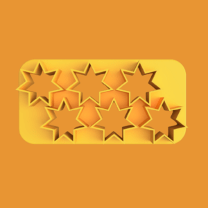 Cookie Cutter Little Stars (7 Teeth) (2x3)