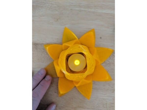 Nested Lotus Blossom Tealight Candle Holder