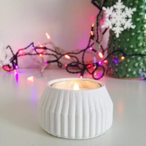 Striped Tea Candle Holder