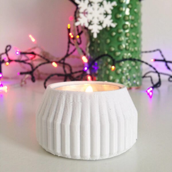 Striped Tea Candle Holder