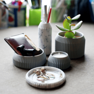Striped Tea Candle Holder