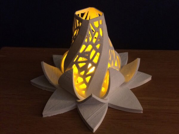 Nested Lotus Blossom Tealight Candle Holder