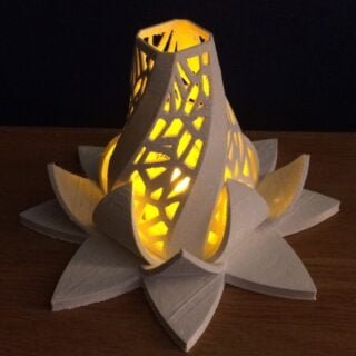 Nested Lotus Blossom Tealight Candle Holder