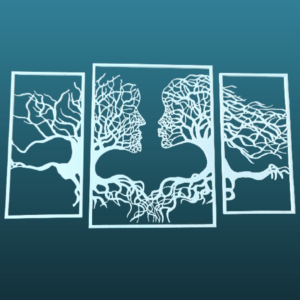 He And She Wall Art - Nature Couple Kissing