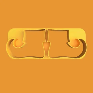 Elf Shoes Cookie Cutter (2x1)