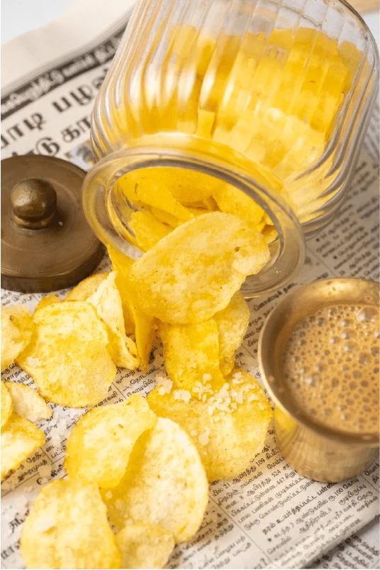 Fried Potato Chips - Salty Wafers - Aloo Chips Homemade Fryums (100gms)
