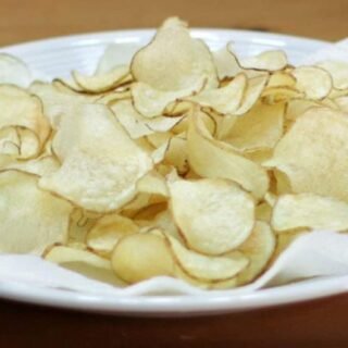 Homemade Dry Potato Wafers Extra Thin Super Healthy - Raw Aloo Chips Fryums (Crunchy) Aalu Ke Chips - Dry Kacchi Potato Chips (900g)