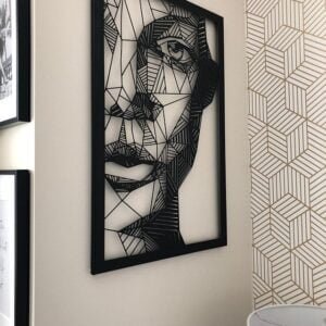 Abstract Woman Art Face Metal Wall Sculpture Home Decor