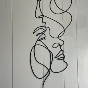 Love Gesture Wall Art Couple Home Decor Two Face Wall Hanging