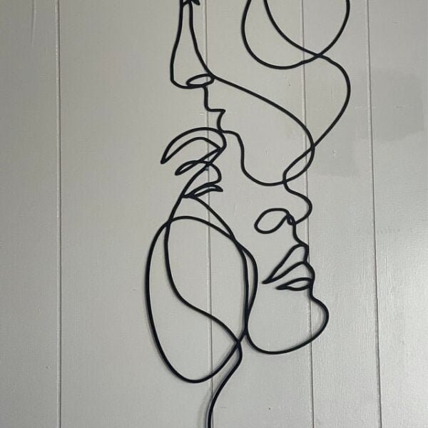 Love Gesture Wall Art Couple Home Decor Two Face Wall Hanging