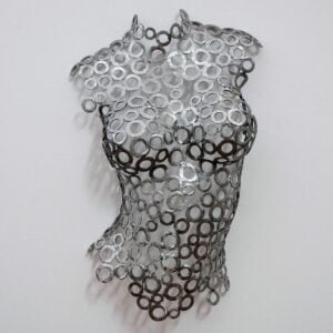 Large Woman Model Statue – Lifesize Torso Sculpture – Female Bust – Handmade metal Wall Art