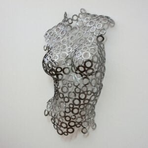 Large Woman Model Statue – Lifesize Torso Sculpture – Female Bust – Handmade metal Wall Art