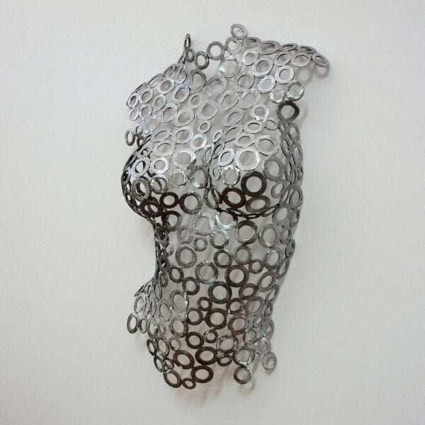 Large Woman Model Statue – Lifesize Torso Sculpture – Female Bust – Handmade metal Wall Art