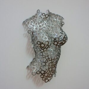 Large Woman Model Statue – Lifesize Torso Sculpture – Female Bust – Handmade metal Wall Art