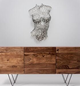 Large Woman Model Statue – Lifesize Torso Sculpture – Female Bust – Handmade metal Wall Art