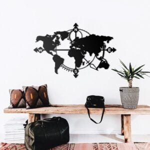 Map of Life, Metal World Map, Wall Decor, Wall Art, Wall Hangings