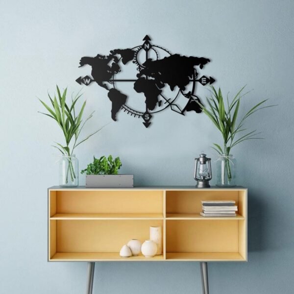 Map of Life, Metal World Map, Wall Decor, Wall Art, Wall Hangings