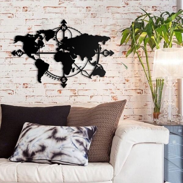 Map of Life, Metal World Map, Wall Decor, Wall Art, Wall Hangings