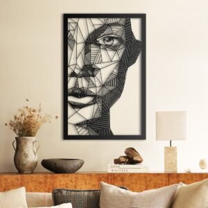 Abstract Woman Art Face Metal Wall Sculpture Home Decor
