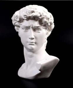 Michelangelo's David Head Bust Art Sculpture