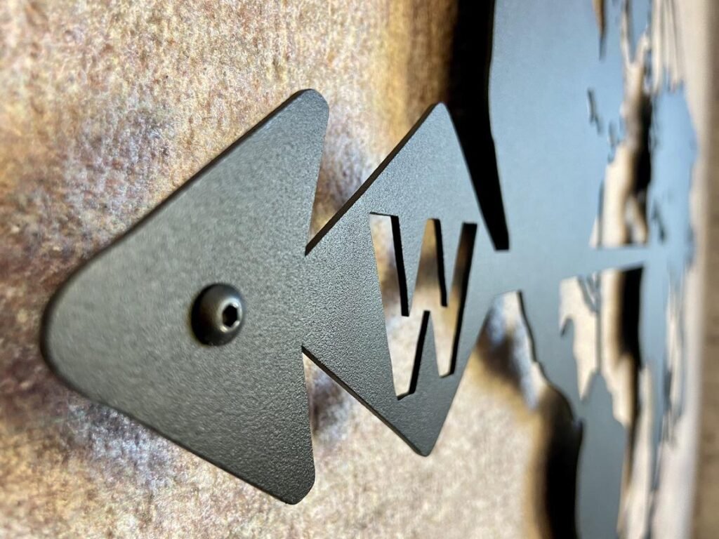 Map of Life, Metal World Map, Metal Wall Decor, Metal Wall Art, Metal