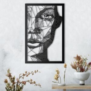 Abstract Woman Art Face Metal Wall Sculpture Home Decor