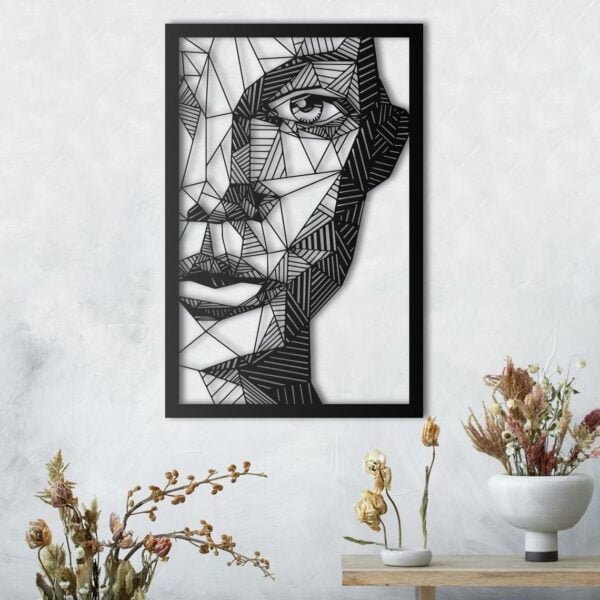 Abstract Woman Art Face Metal Wall Sculpture Home Decor