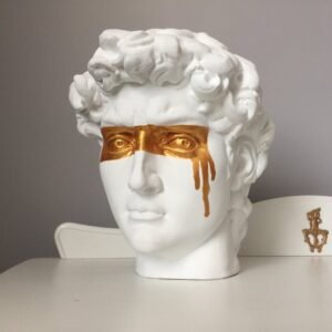 Desk Sculpture David Statue Head Planter Pen Holder