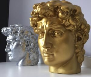 Desk Sculpture David Statue Head Planter Pen Holder