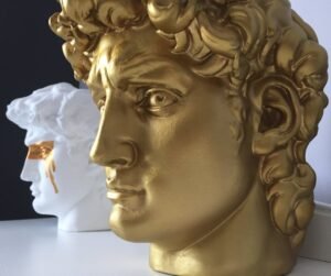 Desk Sculpture David Statue Head Planter Pen Holder