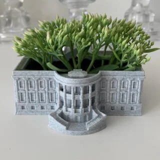 USA WHITE HOUSE Replica Miniature Model Planter Vase