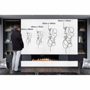 Love Gesture Wall Art Couple Home Decor Two Face Wall Hanging